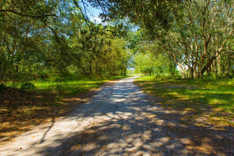 Walking path onsite at Southport Springs