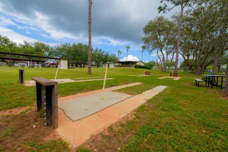 Playing facilities with viewing benches